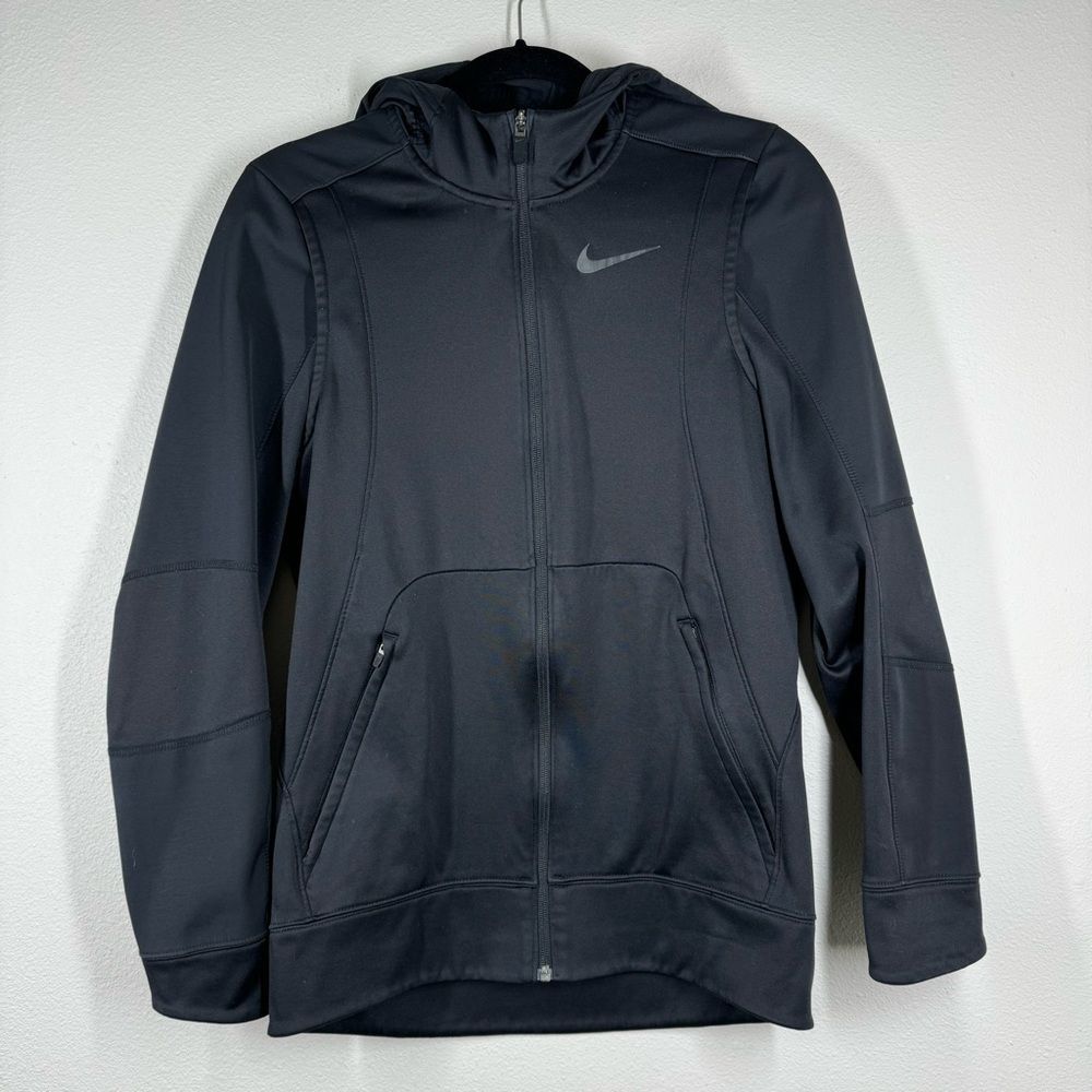 Nike Therma Hyper Elite Hoodie Full Zip Jacket Black Mens Size Small 800037-010